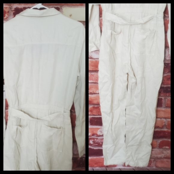 Bella Dahl Utility Cream Jumpsuit Medium NWT - Picture 5 of 5
